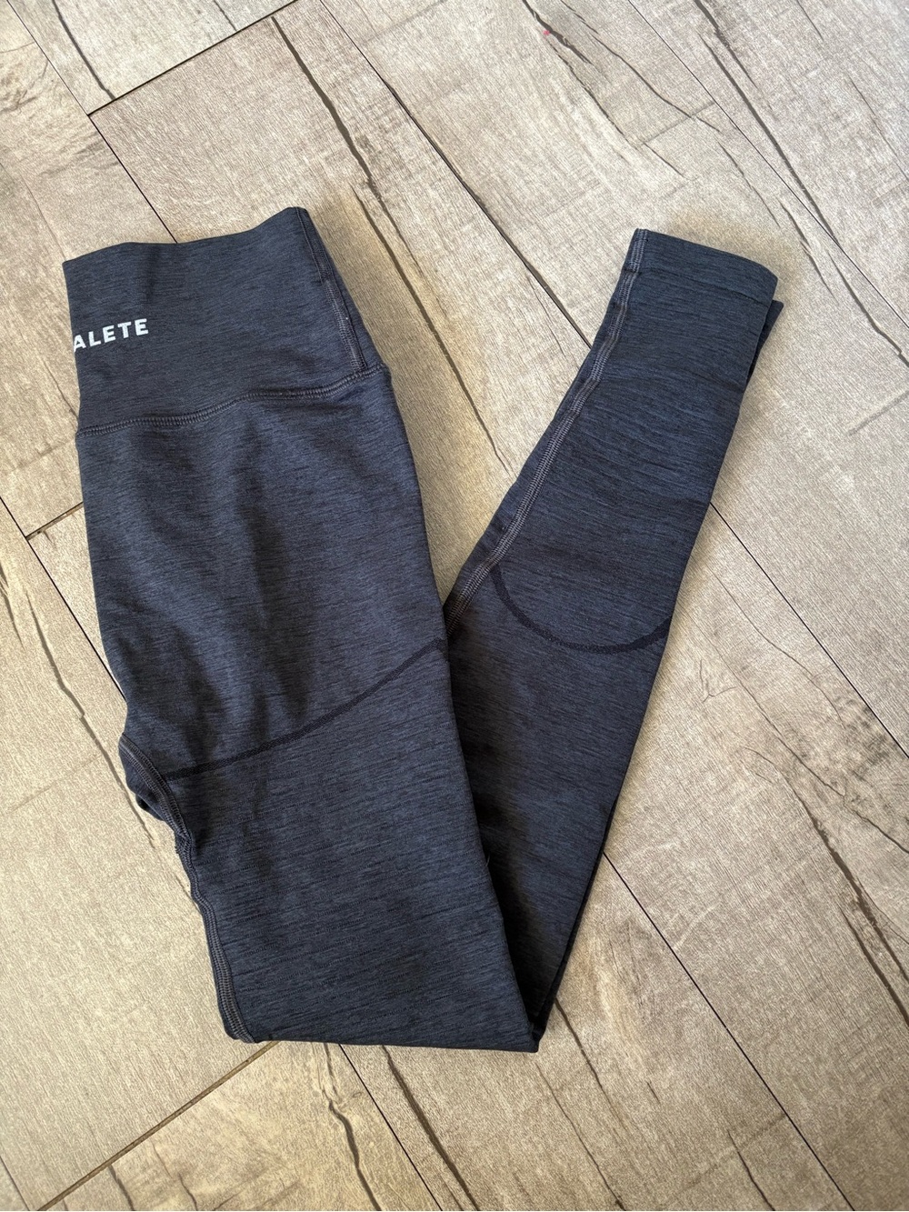 Alphalete Charcoal Heathered Black High-Waist Revival Leggings